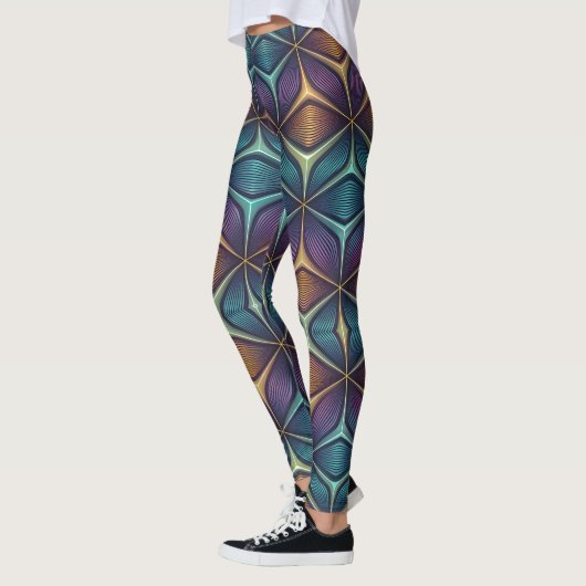 Holographic Morphing 3D Pattern | Seamless Leggings (Links)