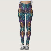 Holographic Morphing 3D Pattern | Seamless Leggings (Voorkant)