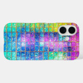 Holographic Mosaic Tile Rainbow Phone Case (Achterkant (horizontaal))