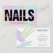 Holographic Nail Salon | Nail Tech | Nail Stylist Visitekaartje (Voorkant / Achterkant)