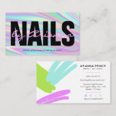 Holographic Nail Salon | Nail Tech | Nail Stylist  Visitekaartje (Voorkant / Achterkant)