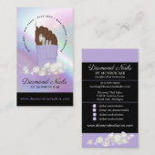 Holographic Nail Tech Nail Salon Trendy Hand Logo Visitekaartje (Voorkant / Achterkant)