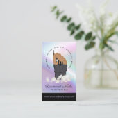 Holographic Nail Tech Nail Salon Trendy Hand Logo Visitekaartje (Staand voorkant)
