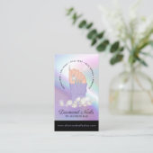 Holographic Nail Tech Nail Salon Trendy Hand Logo Visitekaartje (Staand voorkant)