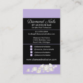 Holographic Nail Tech Nail Salon Trendy Hand Logo Visitekaartje (Achterkant)