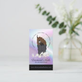 Holographic Nail Tech Nail Salon Trendy Hand Logo Visitekaartje (Staand voorkant)