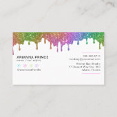 Holographic Nail Tech | Nail Stylist Paint Drip Visitekaartje (Achterkant)