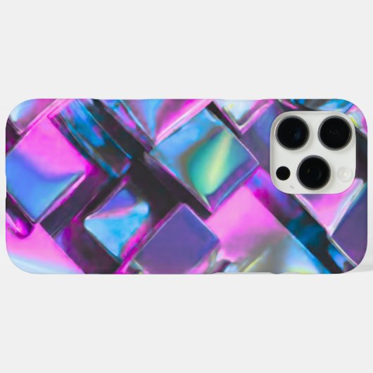 Holographic Neon Glow Aesthetic Case-Mate iPhone Case (Achterkant (horizontaal))