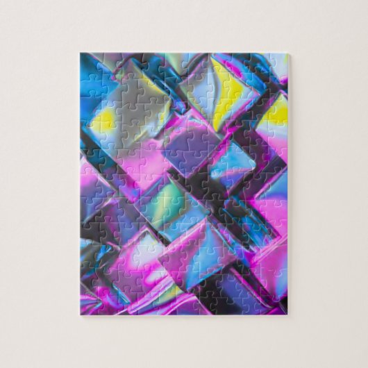 Holographic Neon Glow Aesthetic  Legpuzzel (Verticaal)