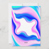 Holographic New Year Foto Feestdagenkaart (Achterkant)