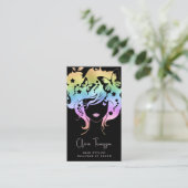 Holographic Ombre Hair Stylist Visitekaartje (Staand voorkant)