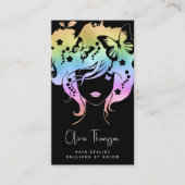Holographic Ombre Hair Stylist Visitekaartje (Voorkant)