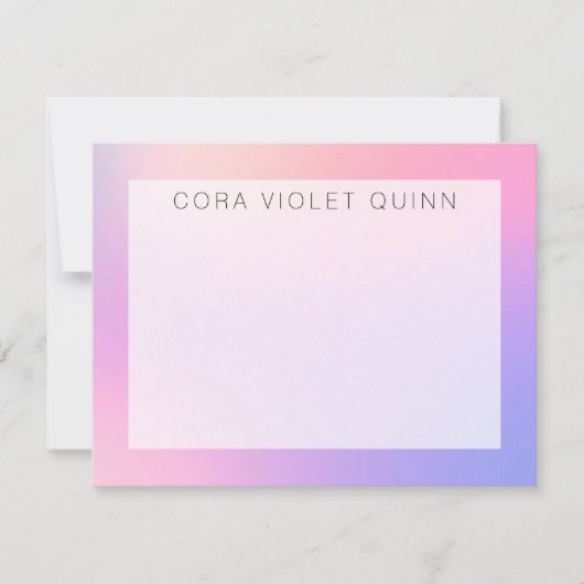 Holographic Ombre Note Card Notitiekaartje (Voorkant)
