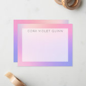 Holographic Ombre Note Card Notitiekaartje (Voorkant / Achterkant in situ)