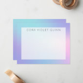 Holographic Ombre Notitiekaartje (Voorkant / Achterkant in situ)