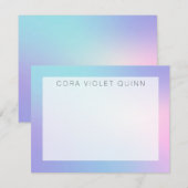 Holographic Ombre Notitiekaartje (Voorkant / Achterkant)