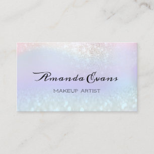 Holographic Ombre Pastels Glitter Roos UNIQUE Afsprakenkaartje