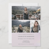 Holographic ombre script blauwgroen 4 foto Sweet 1 Kaart (Achterkant)