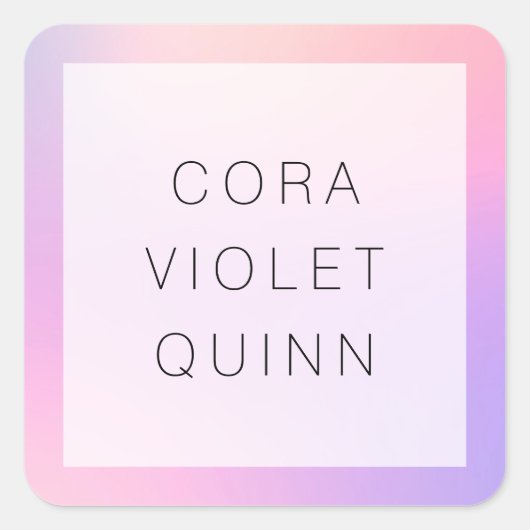 Holographic Ombre Square Sticker (Voorkant)