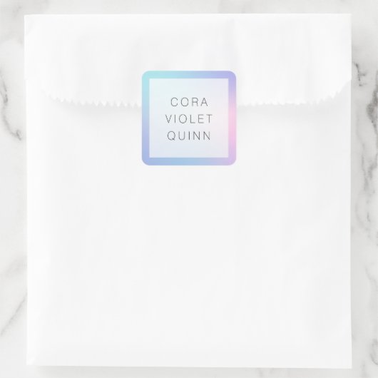 Holographic Ombre Vierkante Sticker (Tas)