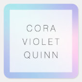 Holographic Ombre Vierkante Sticker (Voorkant)