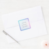 Holographic Ombre Vierkante Sticker (Envelop)