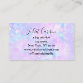  Holographic Opal Pink Business Card Visitekaartje (Achterkant)