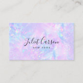  Holographic Opal Pink Business Card Visitekaartje (Voorkant)