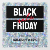 Holographic Opal Stone Background Sale Raamsticker (Vel)