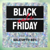 Holographic Opal Stone Background Sale Raamsticker (Vel 3)