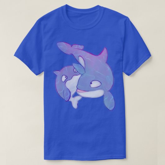 Holographic Orca Killer Whale Family T-shirt (Design voorkant)