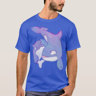 Holographic Orca Killer Whale Family T-shirt