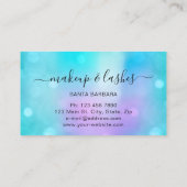 Holographic Parly Blue Logo Lash Makeup Nails Visitekaartje (Achterkant)