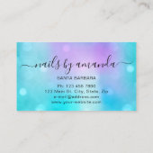 Holographic Parly Ocean Logo Nail Artist Makeup Visitekaartje (Achterkant)