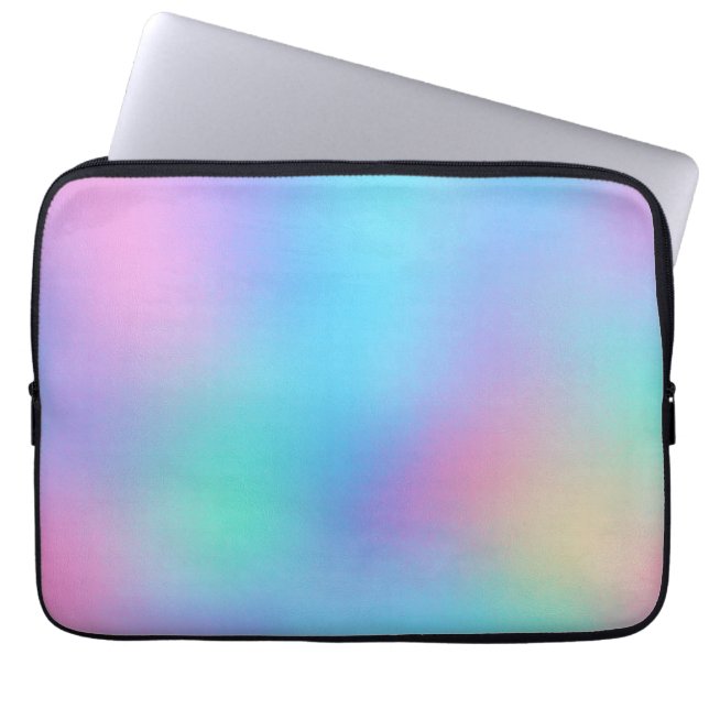 Holographic Pastel Dream Laptop Sleeve (Voorkant)