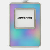Holographic Pastel Dream Verzilverd Omlijst Ornament (Voorkant)
