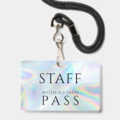 Holographic Personeel Al Naam van de Werknemer van Badge (Voorzijde met lanyard)