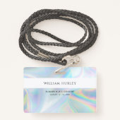 Holographic Personeel Al Naam van de Werknemer van Badge (Achterkant met draagriem)