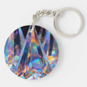 Holographic Prism Acrylic Keychain – Rainbow Light (Achterkant)