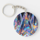 Holographic Prism Acrylic Keychain – Rainbow Light (Voorkant)