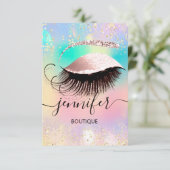 Holographic Professional Eyelash Confetti Makeup Kaart (Staand voorkant)
