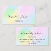 Holographic Professional make-up Artist Pink Visitekaartje (Voorkant / Achterkant)