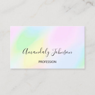 Holographic Professional make-up Artist Pink Visitekaartje