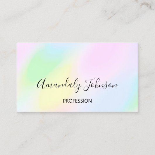 Holographic Professional make-up Artist Pink Visitekaartje (Voorkant)