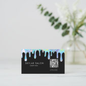 Holographic Professional Nail Salon QR-code Visitekaartje (Staand voorkant)