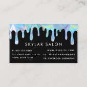 Holographic Professional Nail Salon QR-code Visitekaartje (Achterkant)