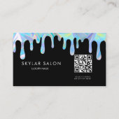 Holographic Professional Nail Salon QR-code Visitekaartje (Voorkant)