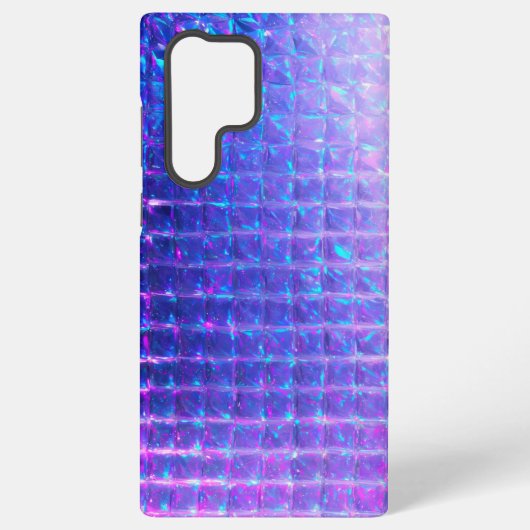 Holographic Purple Prism Texture Samsung Galaxy Hoesje (Achterkant)