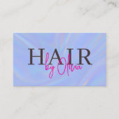 Holographic QR Code Hair Stylist Modern Visitekaartje (Voorkant)