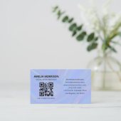 Holographic QR Code Minimalist Professional Visitekaartje (Staand voorkant)
